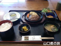 秋吉台高原牛のハンバーグ定食